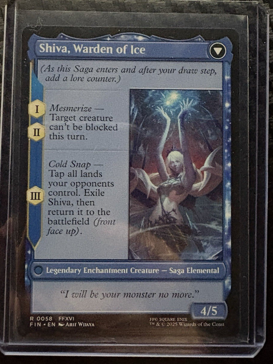 MTG-Jill, Shiva's Dominant/ Shiva, Warden Of Ice - Final Fantasy- NM