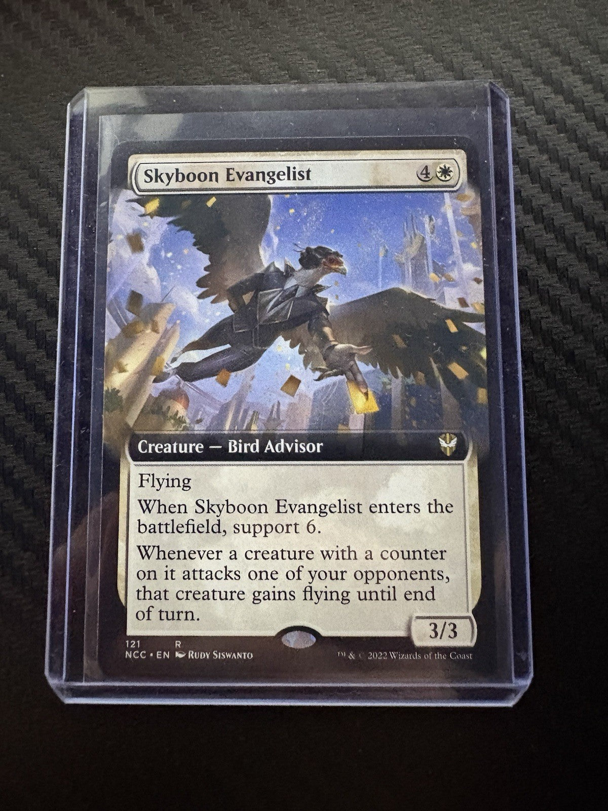 MTG- Skyboon Evangelist- Extended Art- Streets Of New Capenna- NM