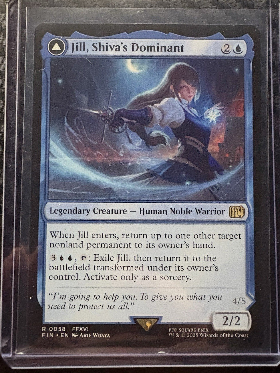 MTG-Jill, Shiva's Dominant/ Shiva, Warden Of Ice - Final Fantasy- NM