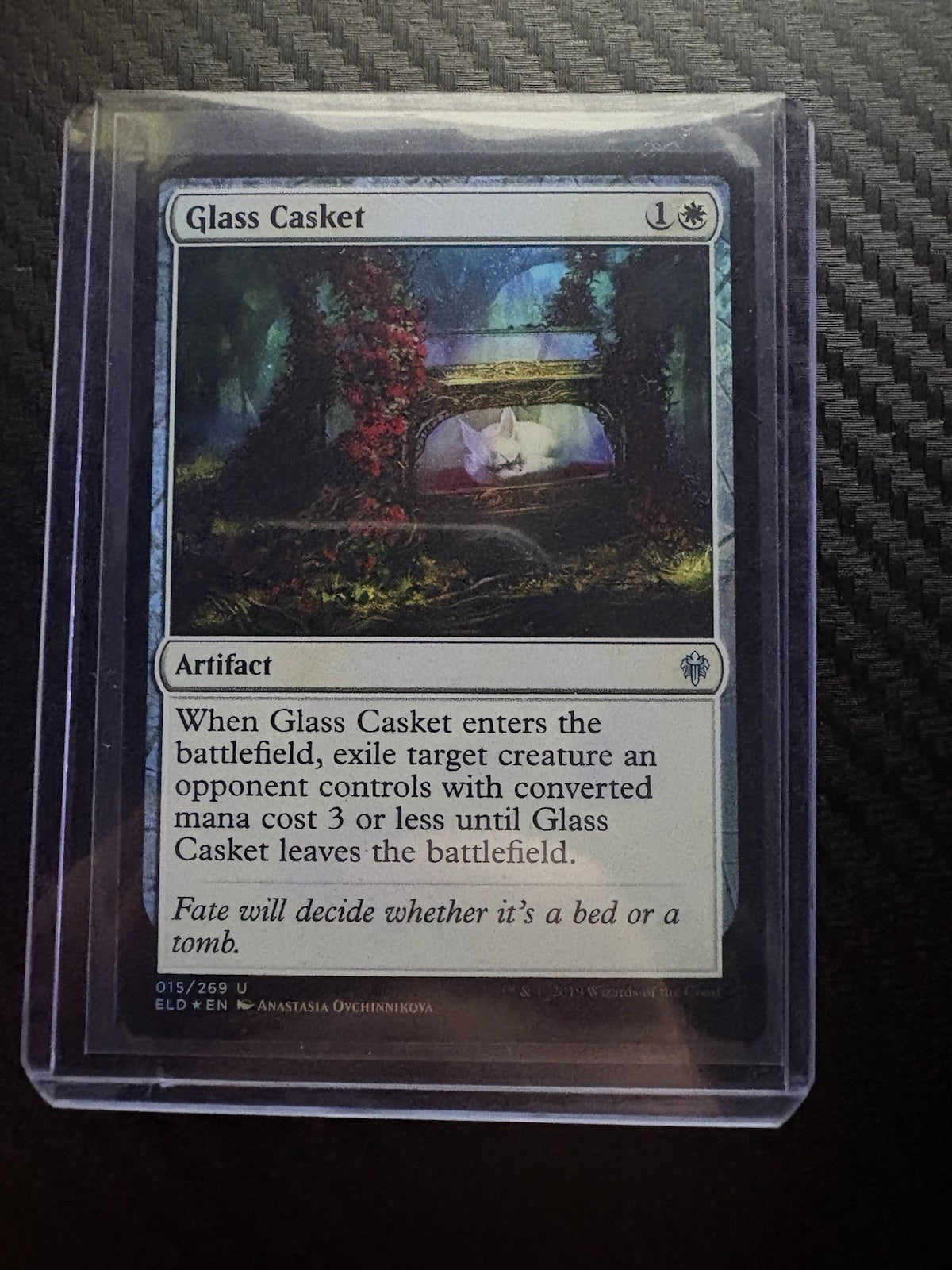 MTG- Glass Casket- Foil- Throne Of Eldraine- NM