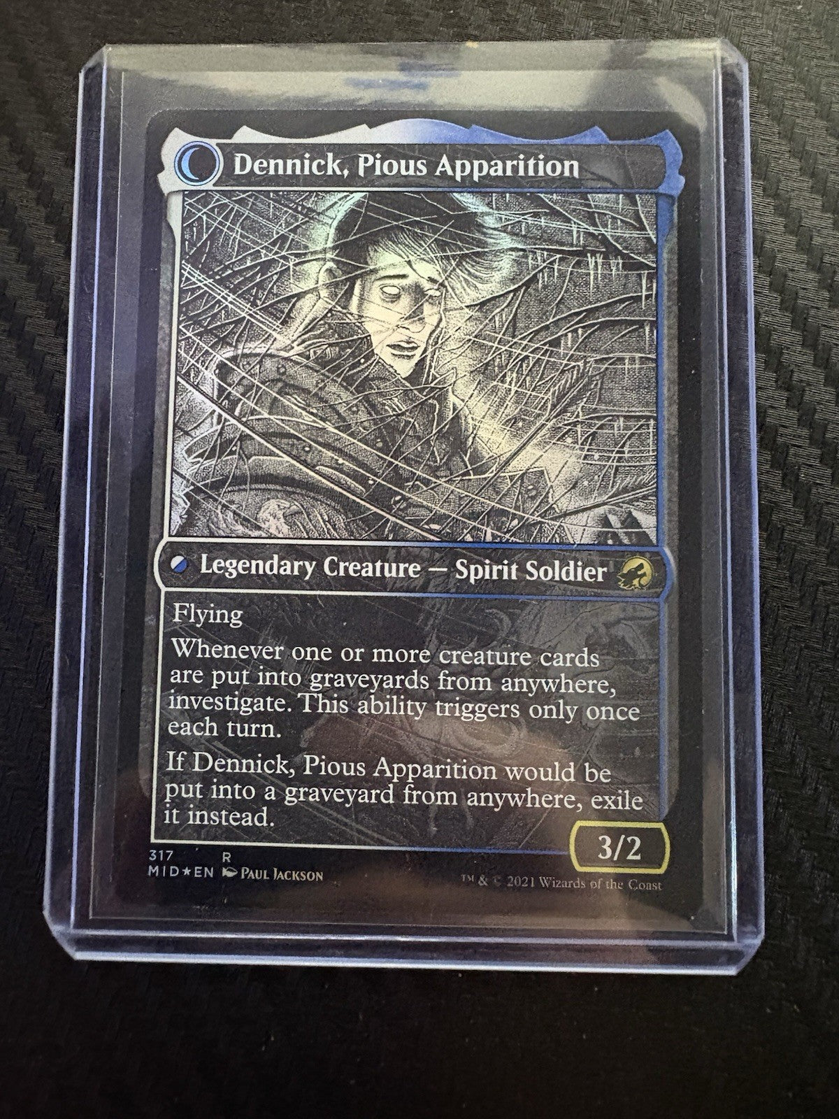 MTG- Dennick, Pious Apprentice/ Apparition- Innistrad Midnight Hunt- Foil- NM