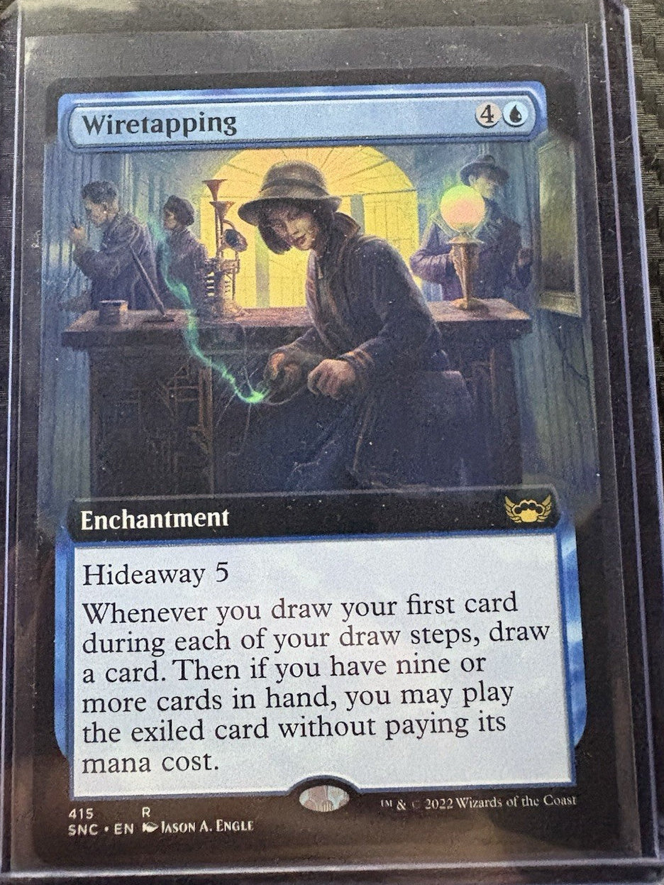 MTG- Wiretapping- Extended Art- Streets Of New Capenna- NM