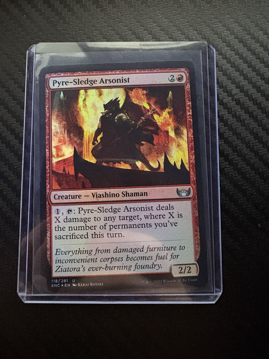 MTG- Pyre-Sledge Arsonist- Foil- Streets Of New Capenna- NM