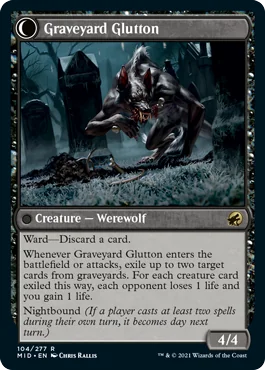 Graveyard Trespasser// Graveyard Glutton  (Showcase)